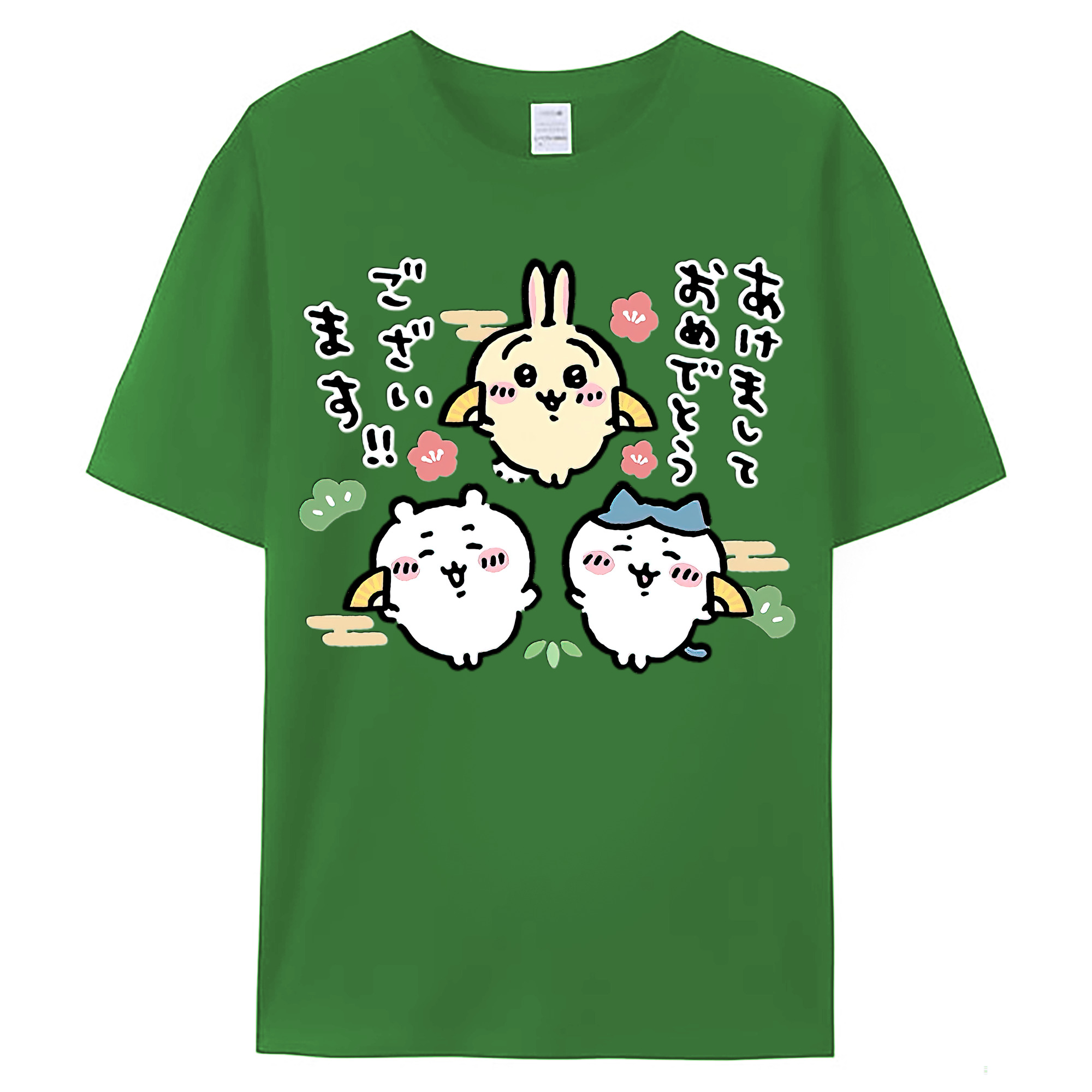 （画像用） ちいかわ ちいかわ Chii-kawa chiikawa レディースカジュアルプリントTシャツ（綿100％）